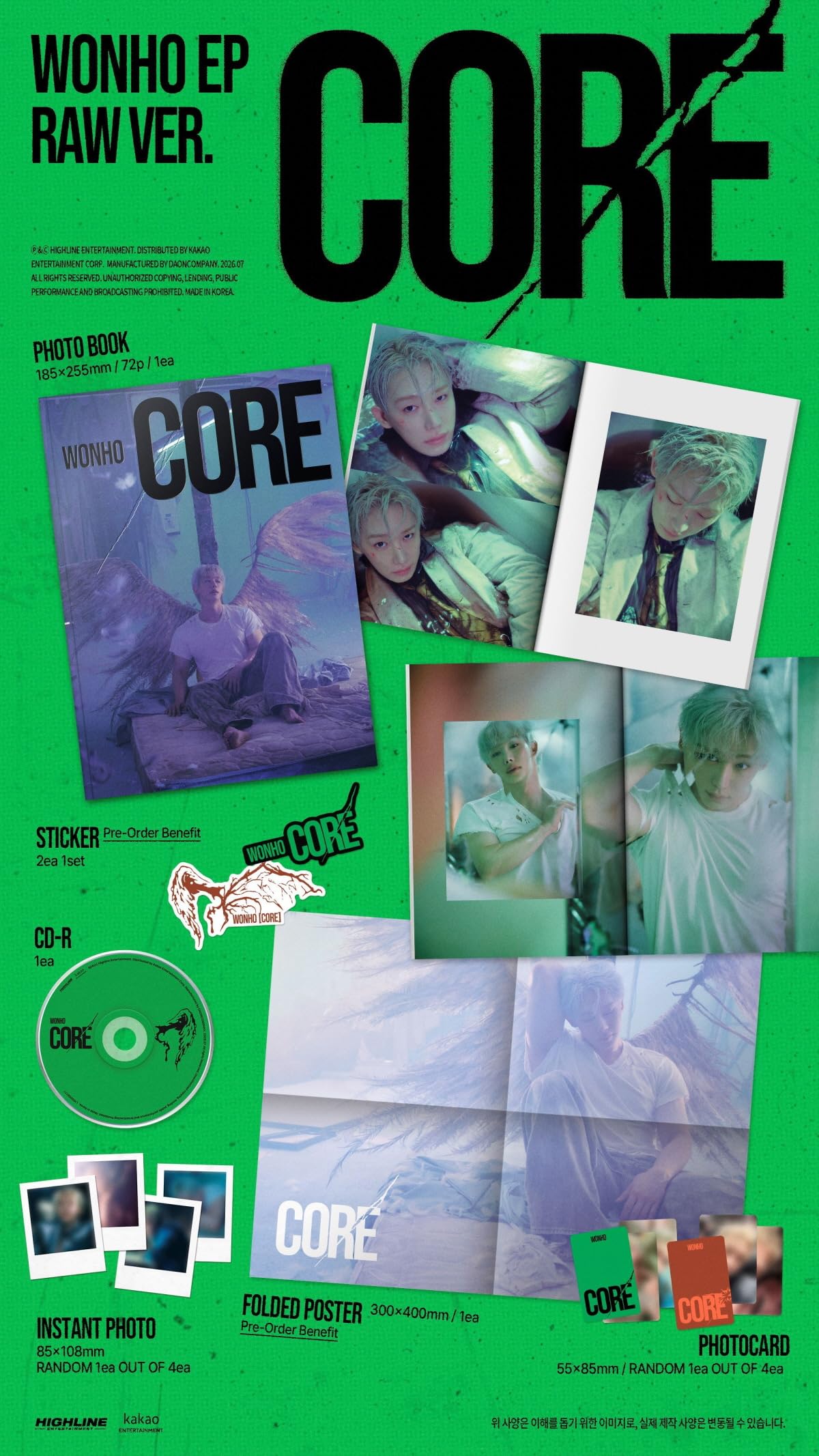 Amazon.co.jp: ウォノ WONHO - Core EP アルバム [韓国盤] (Random ver